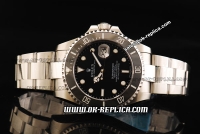 Rolex Submariner Oyster Perpetual Swiss ETA 2836 Automatic Movement Full Steel with Black Bezel and Black Dial-43MM Size