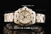 Tag Heuer Aquaracer Chronograph Swiss Valjoux 7750 Automatic Movement Full Steel with White Dial and Stick Markers