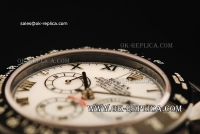 Rolex Daytona Chronograph Swiss Valjoux 7750 Automatic Movement Full PVD with White Dial and Silver Roman Markers