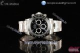 Rolex Cosmograph Daytona Clone Rolex 4130 Automatic Steel Case with Black Dial Dots Markers and Steel Bracelet -1:1 Original (AR)