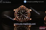 Rolex Yacht-Master 40 Swiss ETA 2824 Automatic Rose Gold Case with Black Dial Black Rubber Strap and Dot Markers - 1:1 Origianl （NOOB）