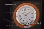 Panerai Luminor Base Swiss ETA Quartz Steel Case with White Dial -Yellow Hands Wall Clock