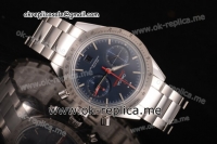 Omega Speedmaster '57 Clone Omega 9300 Automatic Full Steel with Blue Dial Stick Markers (EF)