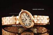 Cartier Delices De Cartier Swiss Quartz Full Rose Gold with White Dial