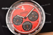 Ferrari Granturismo Swiss Quartz Steel Case with Red Dial and Numeral Markers