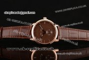 Ulysse Nardin Classico Miyota OS2035 Quartz Rose Gold Case with Brown Dial and Brown Leather Strap