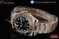 Rolex Submariner Clone Rolex 3135 Automatic 904 Steel Case with Black Dial Dots Markers and Steel Bracelet - 1:1 Origianl (N00B)