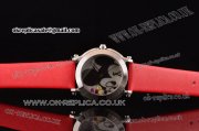 Chopard Happy Sport - Mickey Swiss Quartz Steel Case with Mickey Dial and Red Leather Strap