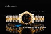 Rolex Datejust Automatic Movement Gold/Diamond Bezel with Black Dial and Two Tone Dial-Lady Model