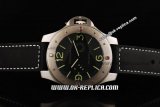 Panerai Radiomir 8 Days Manual Winding Movement Steel Case with LumiNova Stick/Numeral Markers and Black Leather Strap-Ultrabig Size of 60mm