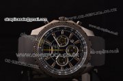 Breitling Bentley Barnato Midnight Carbon Chrono Miyota OS20 Quartz PVD Case with Black Dial and Black Rubber Strap