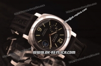 Panerai PAM 104 Luminor Marina Best Edition Swiss Valjoux 7750-MD Automatic Steel Case with Black Dial and Black Rubber Strap - 1:1 Original