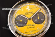 Ferrari Granturismo Swiss Quartz Steel Case with Yellow Dial and Numeral Markers