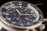 IWC Aquatimer Chronograph Cousteau Divers Swiss Valjoux 7750-SHG-MD Automatic Steel Case with Blue Dial and Blue Rubber Strap - 1:1 original