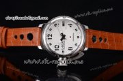 U-Boat Chimera Skeleton Asia ST25 Automatic Steel Case with White Dial Arabic Numeral Markers and Brown Leather Strap