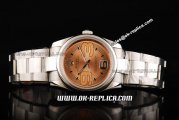 Rolex Air-King Oyster Perpetual Automatic Movement Steel Case with Rose Gold Dial and SS Strap