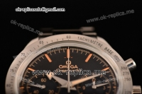 Omega Speedmaster'57 Co-Axial Chronograph Clone Omega 9300 Automatic Full Steel with Black Dial and Orange Markers (EF)