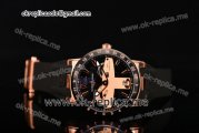 Ulysse Nardin El Toro / Black Toro Asia Automatic Rose Gold Case with Black Dial and Black Rubber Strap