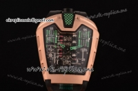 Hublot MP-05 Asia Automatic Rose Gold Case with Skeleton Dial and Black Rubber Strap