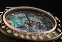 Rolex Daytona Chronograph Swiss Valjoux 7750 Automatic Movement Full PVD with MOP Dial and Silver Roman Markers