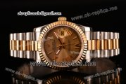 Rolex Datejust Asia 2813 Automatic Two Tone Case with Gold Dial Roman Numeral Markers and Two Tone Bracelet
