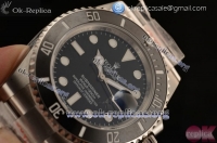 Rolex Submariner Clone Rolex 3135 Automatic 904 Steel Case with Black Dial Dots Markers and Steel Bracelet - 1:1 Origianl (N00B)