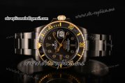 Rolex Submariner Asia Automatic PVD Case with Black Dial and Dot Markers