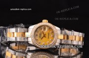 Rolex Datejust 29mm Oyster Asia 2813 Automatic Two Tone with Diamond Bezel and Champagne MOP Dial - ETA Coating