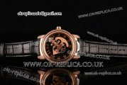 Ulysse Nardin Freak (EF) Asia Automatic Rose Gold Case with Black Dial Diamond Bezel and Black Leather Strap