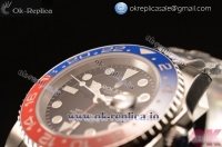 Rolex GMT-Master II Swiss ETA 2836 Automatic Steel Case with Black Dial Dots Markers and Steel Bracelet - 1:1 Original（Summer）