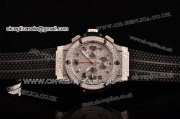 Hublot Big Bang Chrono Hub4100 Automatic Steel Case with Diamond Dial and Black Rubber Strap