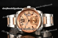 Cartier Calibre De Cartier Swiss ETA 2824 Automatic Two Tone Case with Champagne Dial Roman Markers and Two Tone Strap