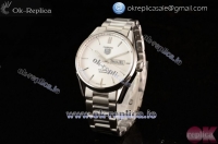 Tag Heuer Carrera Calibre 5 Swiss ETA 2824 Automatic Movement Steel Case with White Dial Stick Markers and Steel Bracelet