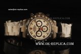 Rolex Daytona Chronograph Swiss Valjoux 7750 Automatic Movement Full PVD with Silver Dial and Silver Numeral Markers
