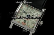 Franck Muller Conquistador King Swiss ETA 2824 Automatic Movement Steel Case with White Dial