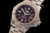Breitling Avenger Seawolf Swiss ETA 2824 Automatic Movement Silver Case with Brown Dial-White Number Markers and SS Strap