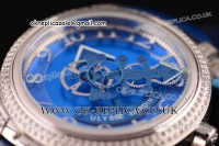 Ulysse Nardin Freak (EF) Asia Automatic Steel Case with Blue Dial Diamond Bezel and Blue Leather Strap