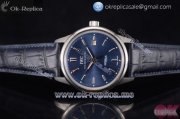 IWC Ingenieur Vintage Swiss ETA 2824 Automatic Steel Case with Blue Dial Stick Markers and Blue Leather Strap