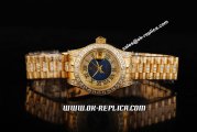 Rolex Datejust Automatic Full Gold with Diamond Bezel/Dial and Blue Dial