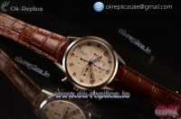 Tag Heuer Carrera Calibre 16 Chronograph Swiss Valjoux 7750 Automatic Steel Case with White Dial Arabic Numeral Markers and Brown Leather Strap（GF）