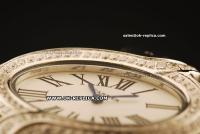 Cartier Delices De Cartier Swiss Quartz Full Steel with White Dial - Diamond Bezel