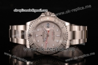 Rolex Yacht-Master 40 Swiss ETA 2836 Automatic Full Steel with Silver Dial Dot Markers and Steel Bracelet(BP)