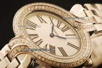 Cartier Delices De Cartier Swiss Quartz Full Steel with White Dial - Diamond Bezel