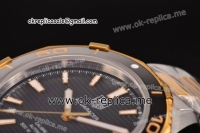 Tag Heuer Aquaracer Calibre 5 Swiss ETA 2824 Automatic Two Tone Case with Black Dial Stick Markers and Two Tone Strap