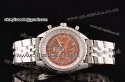 Breitling Bentley 6.75 Asia RL10 Automatic Steel Case/Strap with Brwon Dial and Silver Markers