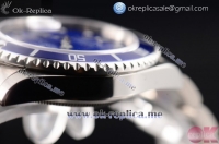 Rolex Submariner Clone Rolex 3135 Automatic Steel Case with Blue Dial Dot Markers and Stainless Steel Bracelet (BP)