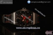 Franck Muller Vanguard Miyota Automatic Copy Tourbillon Rose Gold Case With Skeleton Dial Leather/Rubber Strap