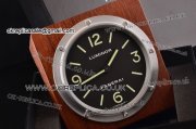 Panerai Luminor Base Swiss ETA Quartz Steel Case with Black Dial and Green Numeral/Stick Markers -Wall Clock