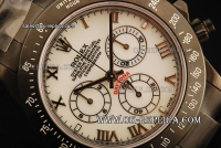 Rolex Daytona Chronograph Swiss Valjoux 7750 Automatic Movement Full PVD with White Dial and Silver Roman Markers