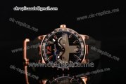 Ulysse Nardin El Toro / Black Toro Asia Automatic Rose Gold Case with Black Dial Stick Markers and Black Rubber Strap